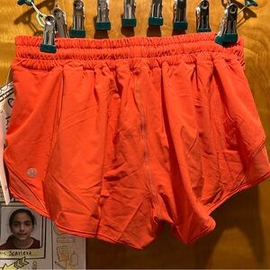 lululemon athletica Bright Orange Athletic Shorts. Size 10. BNWT